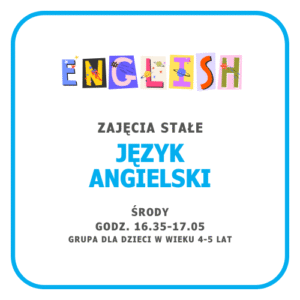 Język angielski dla 4-5 latków / 1 zajęcia